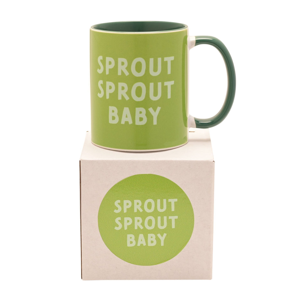 Christmas Sprout Sprout Baby Green Handled Mug