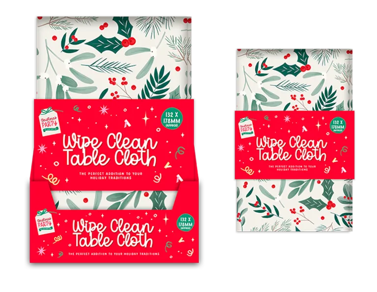 Christmas Printed Wipe Clean Table Cloth