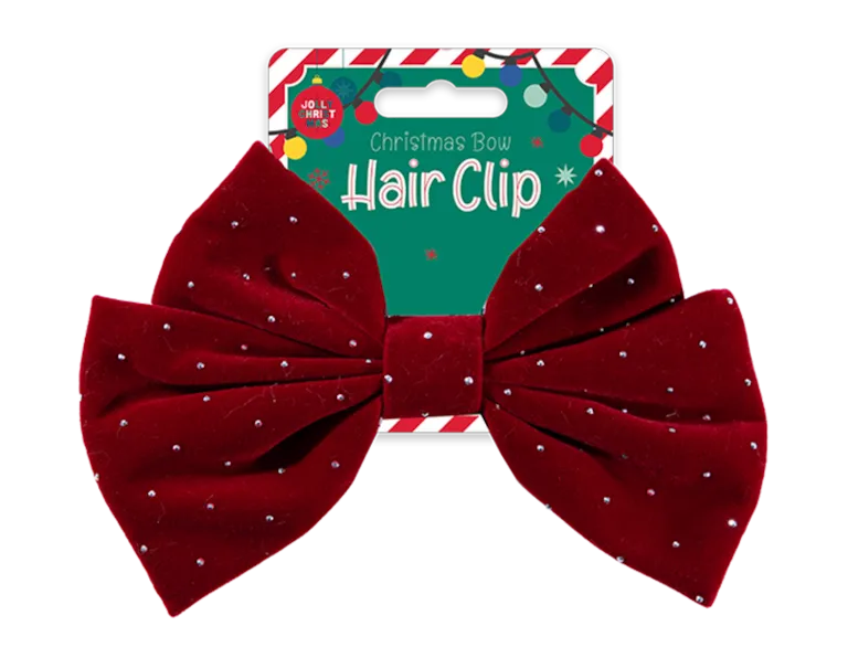 Christmas Bow Hair Clip