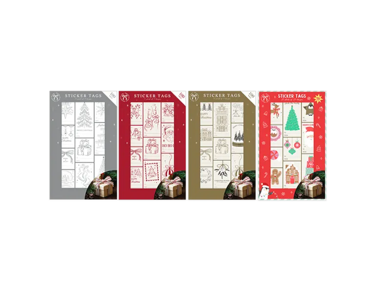Christmas Sticker Tags - Pack of 100