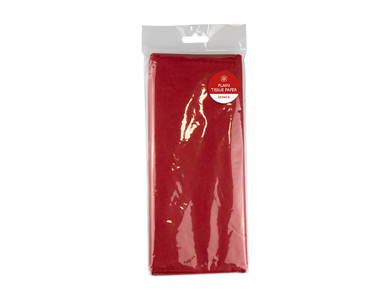 Plain Christmas Red Tissue Paper - 20 Sheets
