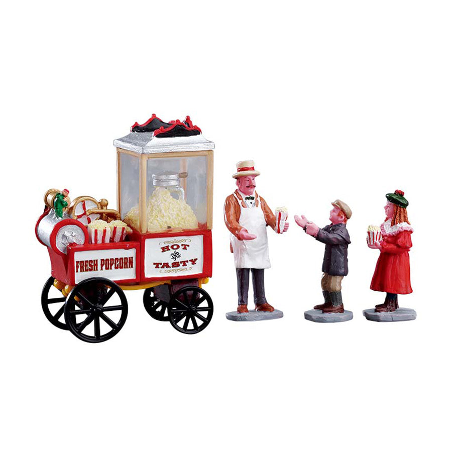 Lemax Popcorn Seller - Set of 4 Figurines