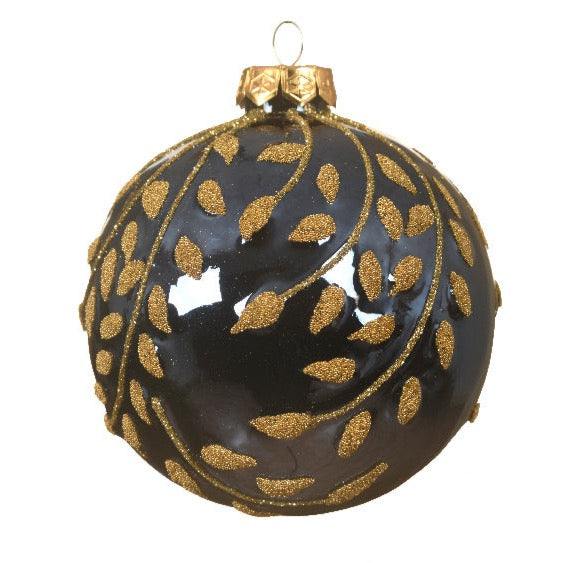 Shiny & Matt Glass Bauble - 10cm