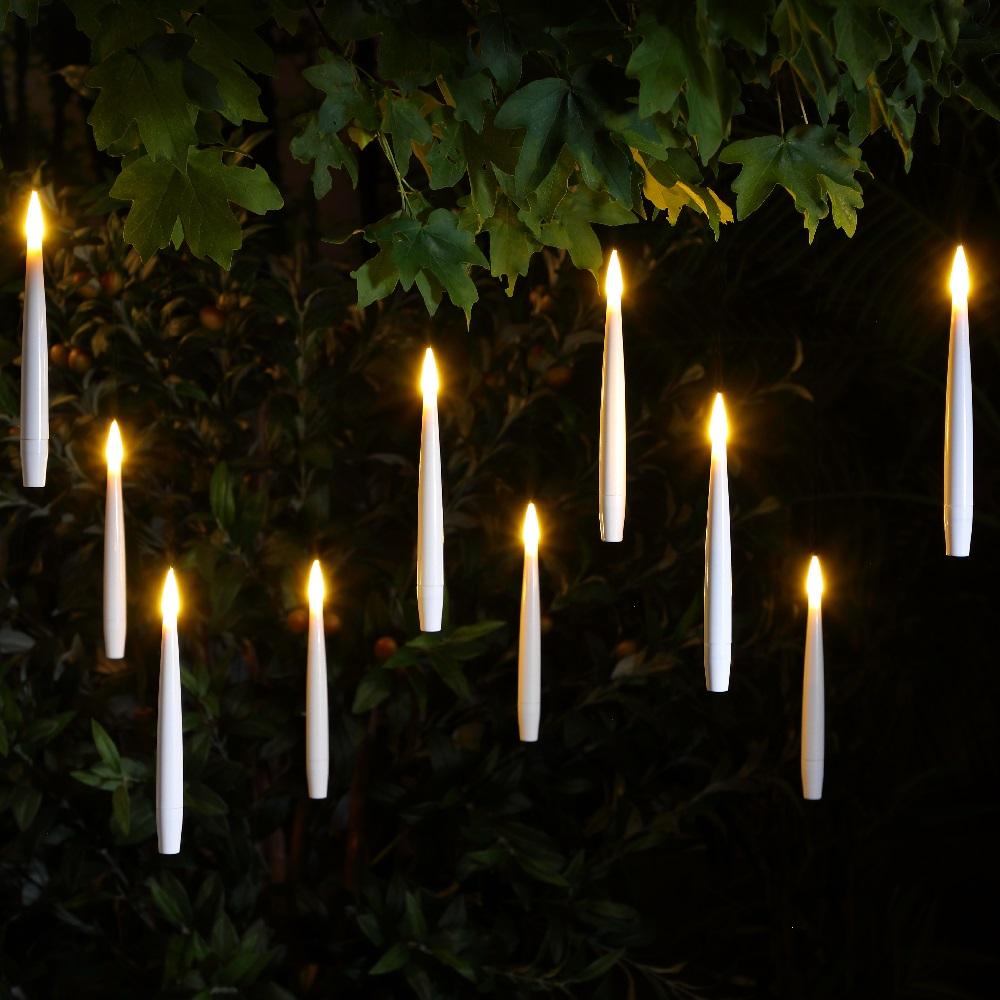Magical Floating Candles Indoor or Outdoor Lights - Waterproof for Outdoor Use - Pack of 10 - 15cm