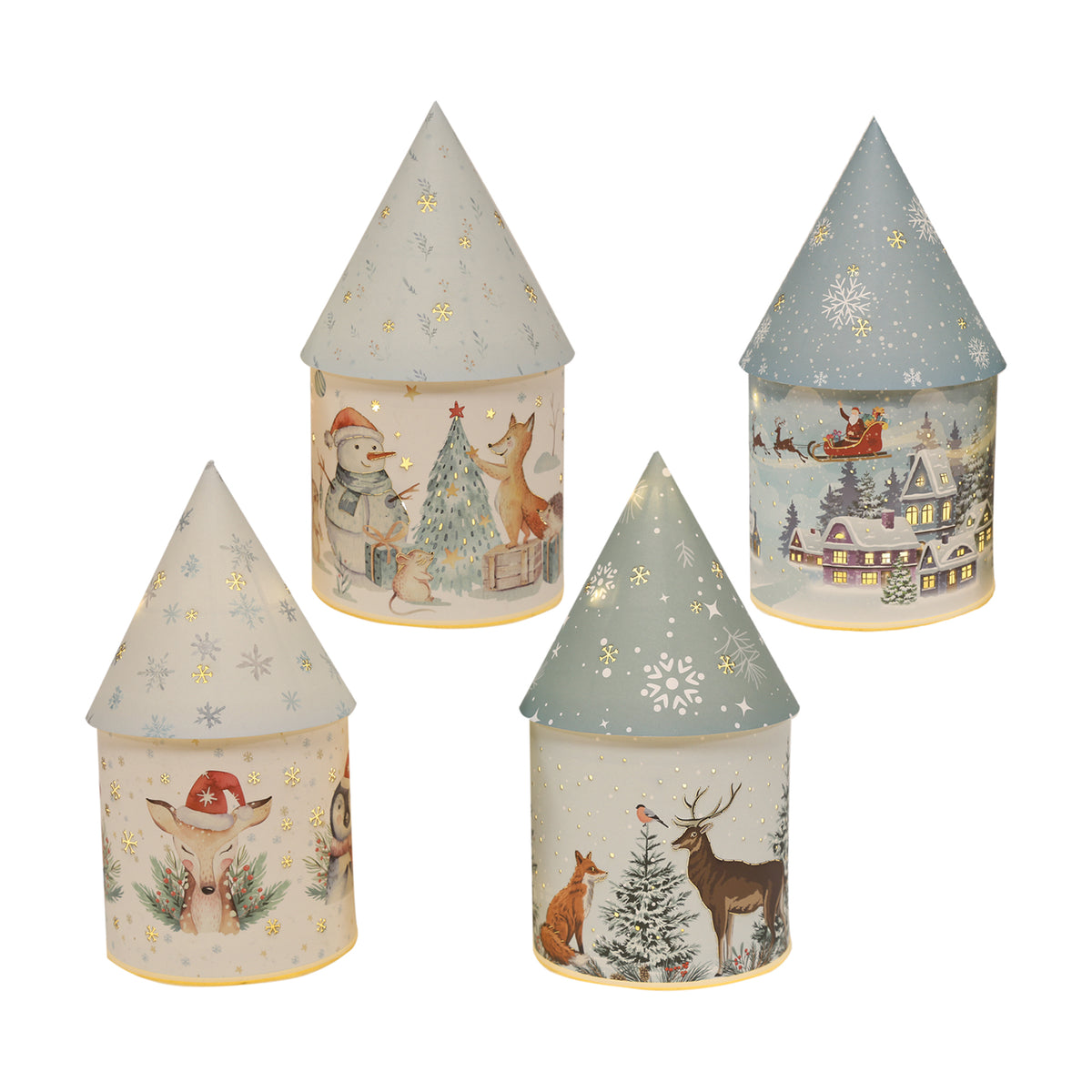 Snowy Themed LED Light Up House 21cm Southwood Christmas Shop