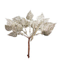 Gisela Graham - Pale Gold Glitter Leaf Pick Bunch