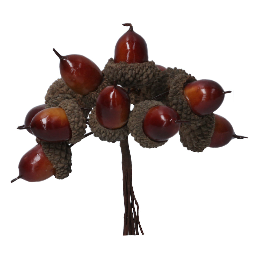 Gisela Graham - Brown Acorn Pick Bunch - 11cm