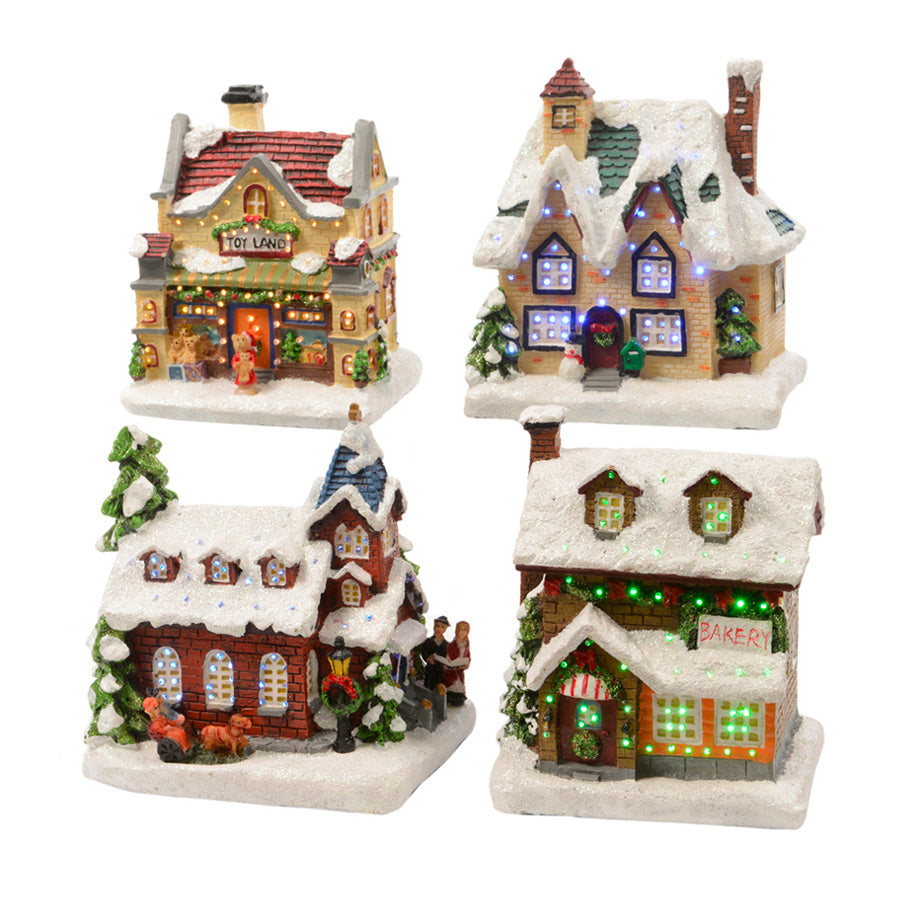 Lumineo LED Fibre Optic Snowy Christmas House