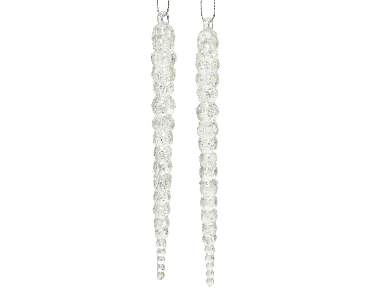 Acrylic Glitter Icicle - Set of 2