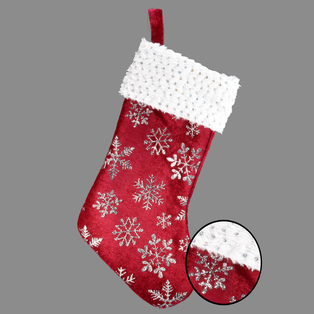 Snowflake Velvet Stocking