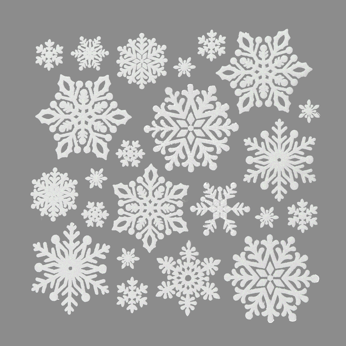 Glitter Snowflake Window Stickers