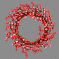 Frosted Cherry Berry Wreath - 45cm