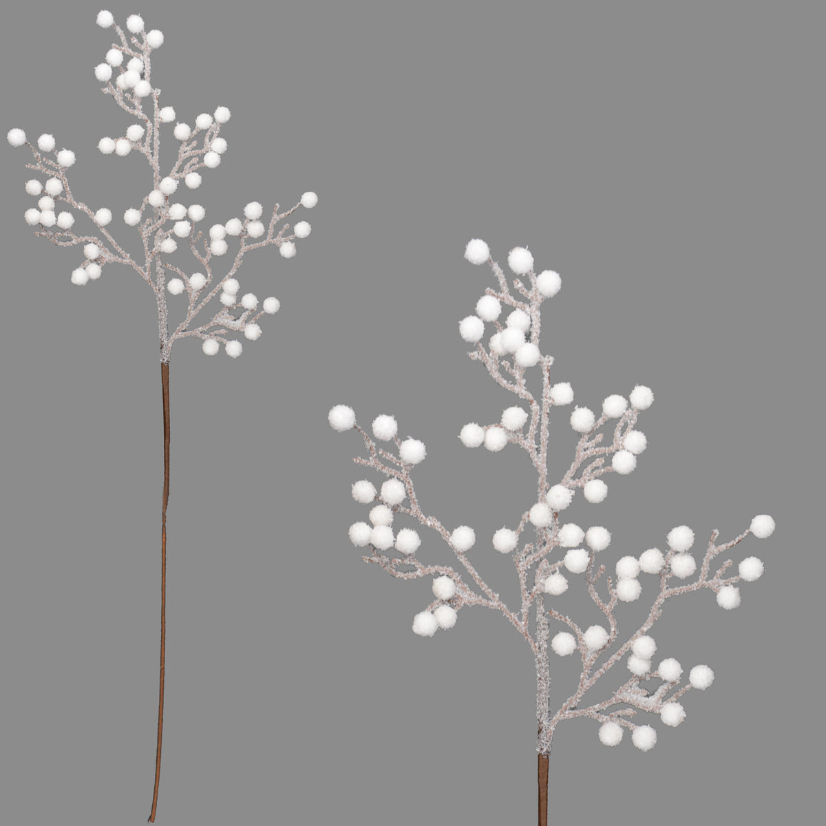 Snowy White Berry Floristry Spray - 78cm