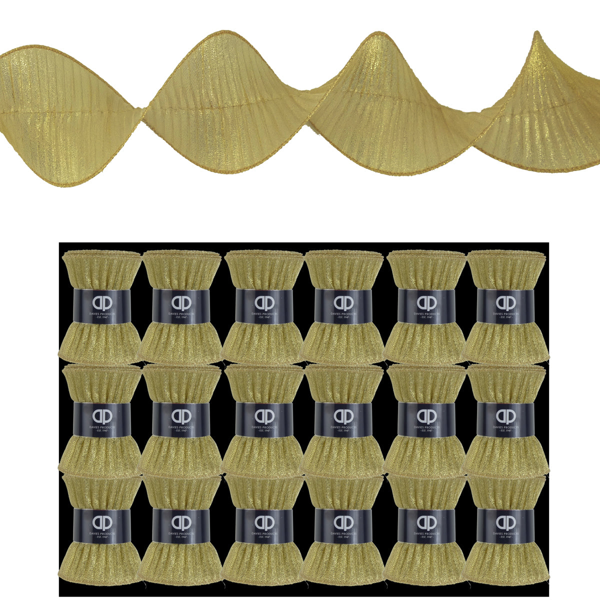 Ruffle Gold Shimmer Ribbon