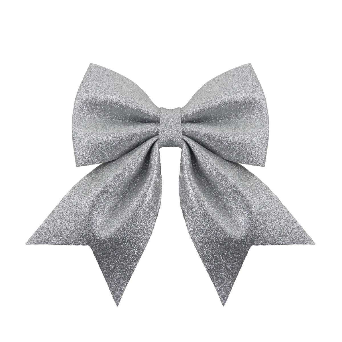 Luxe Giant Sparkly Glitter Silver Bow / Ribbon - 24cm