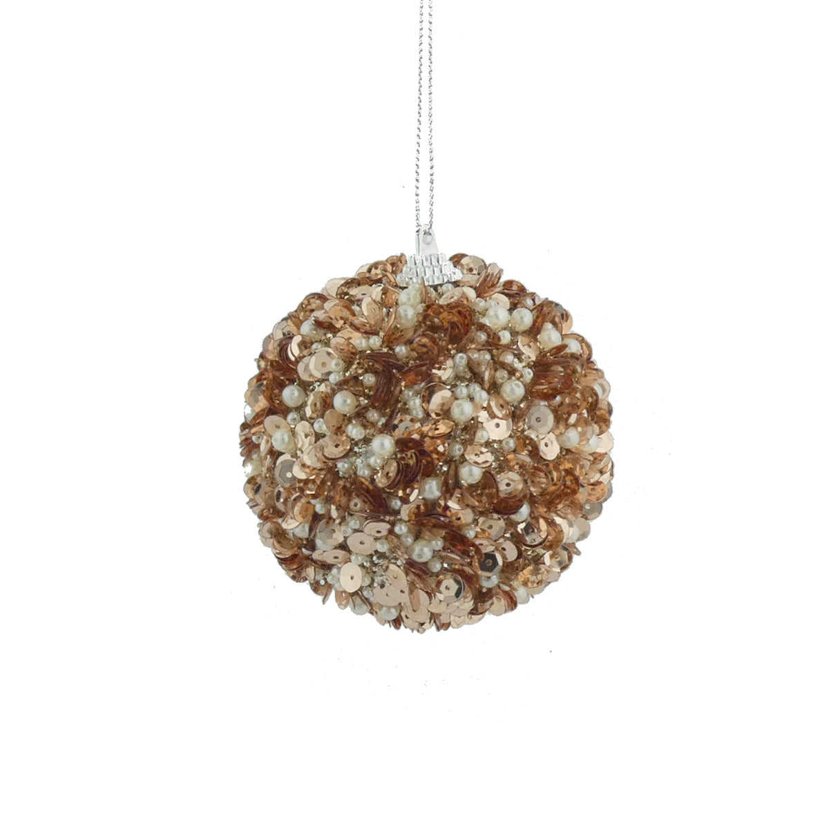 Chunky Champagne Pearl & Sequin Bauble