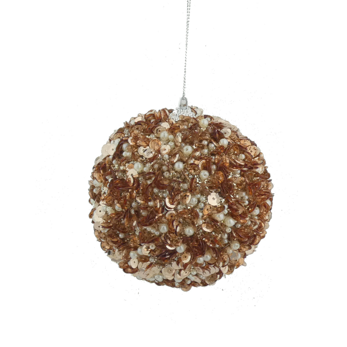 Chunky Champagne Pearl & Sequin Bauble