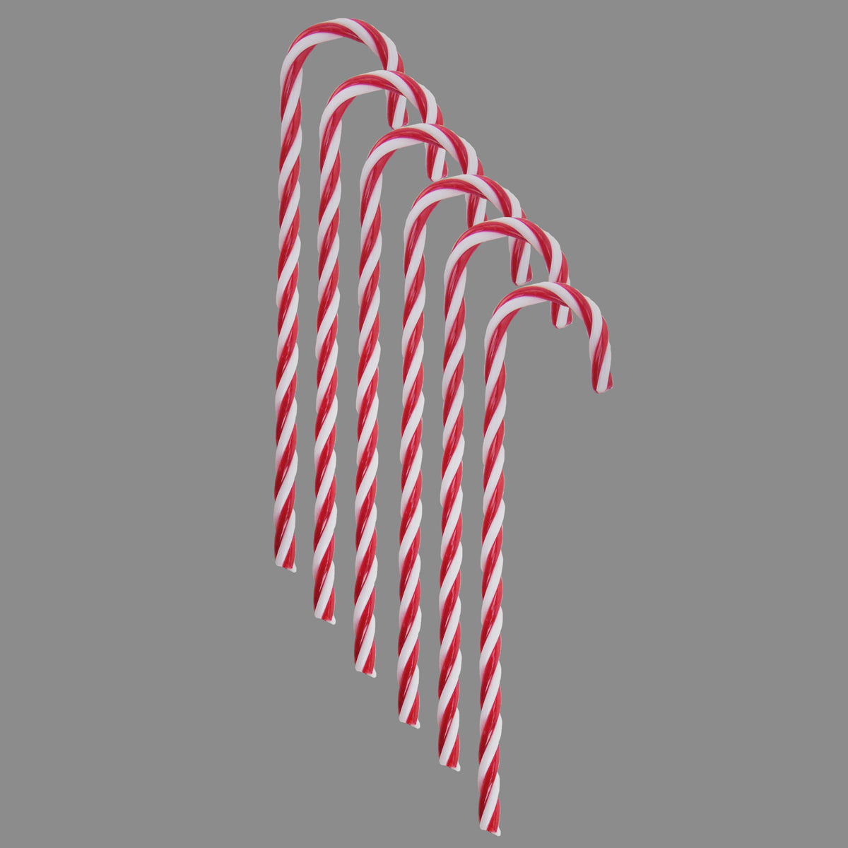 Plastic Candy Cane Ornaments- Pack of 6- 15cm