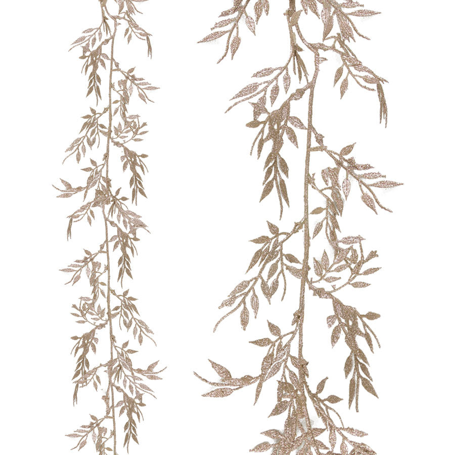 1.8m Fine Champagne Glitter Garland
