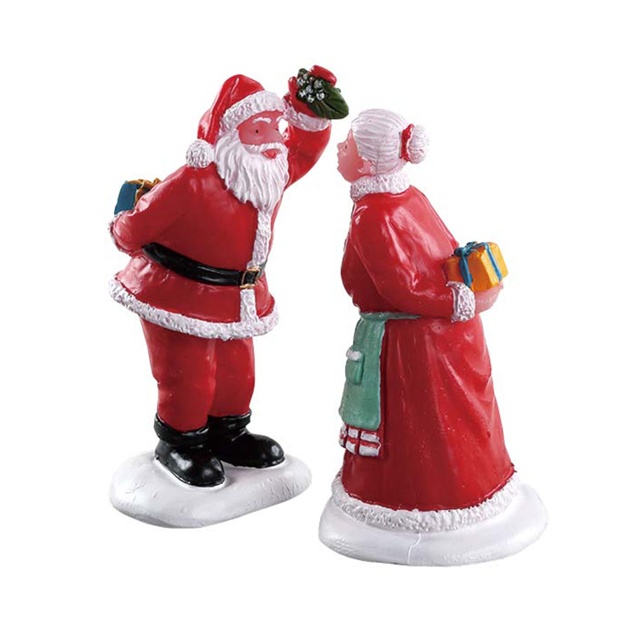 Lemax Under The Mistletoe - Set Of 2 Father Christmas & Mrs Claus