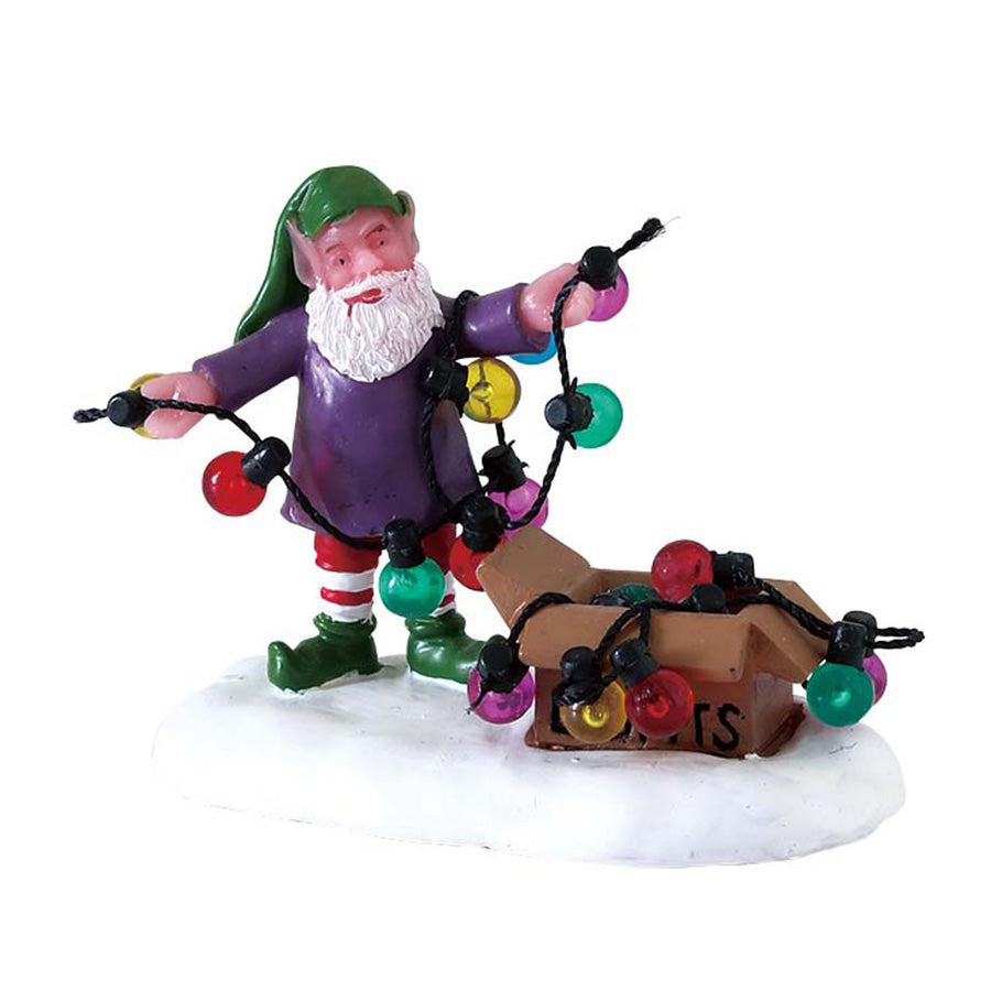 Lemax Elf Untangling The Lights