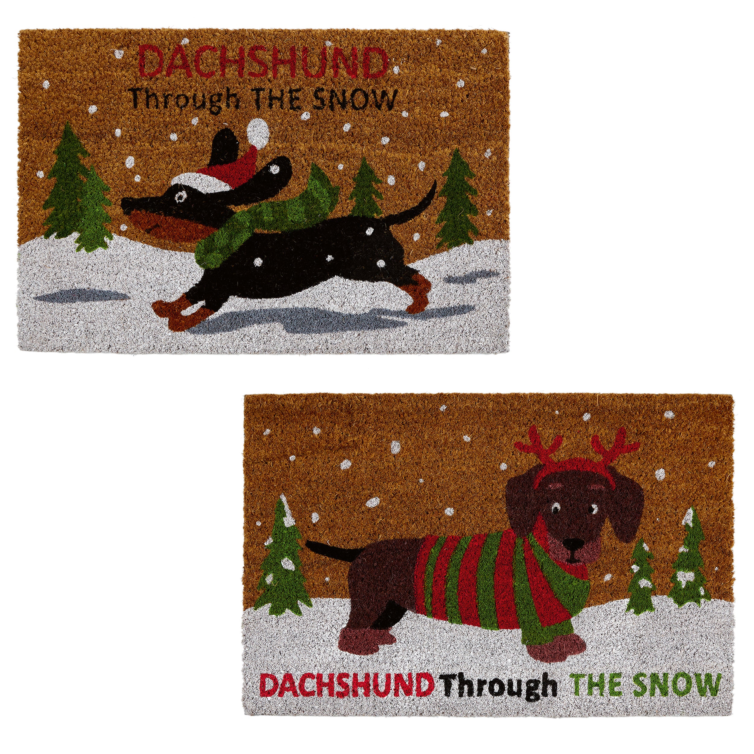 Christmas Sausage Dog Dachshund Doormat – Southwood Christmas Shop
