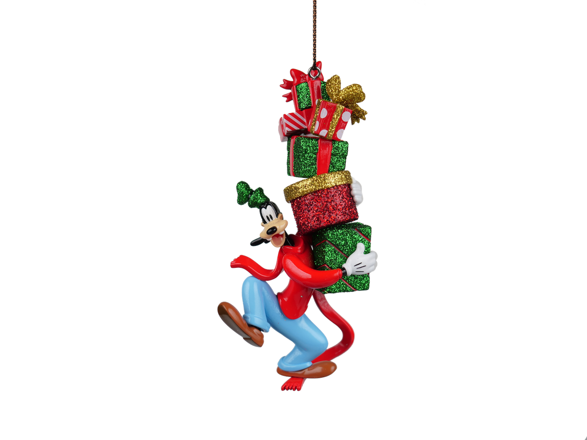 Disney Goofy with Glitter Present Stack Christmas Bauble