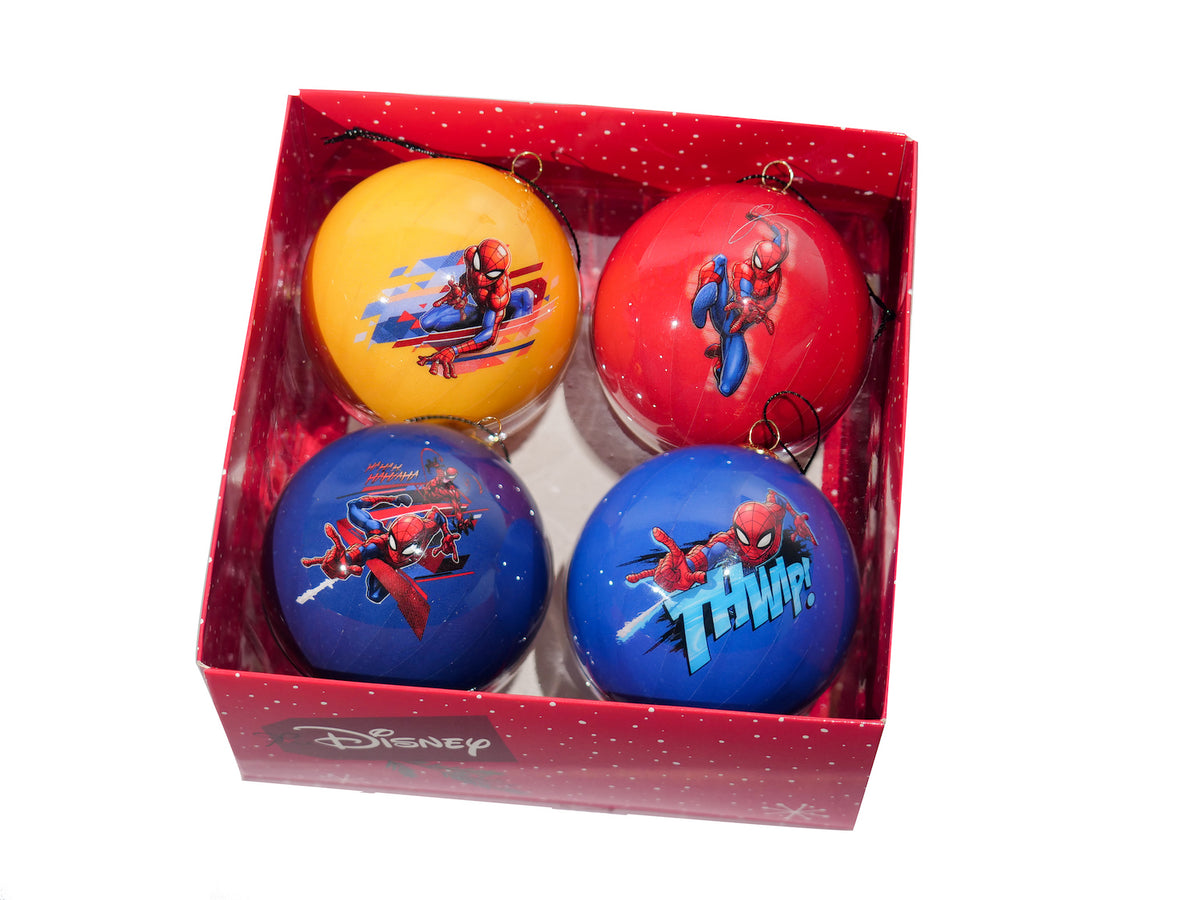 Disney Marvel Spiderman Christmas Baubles - Box of 4