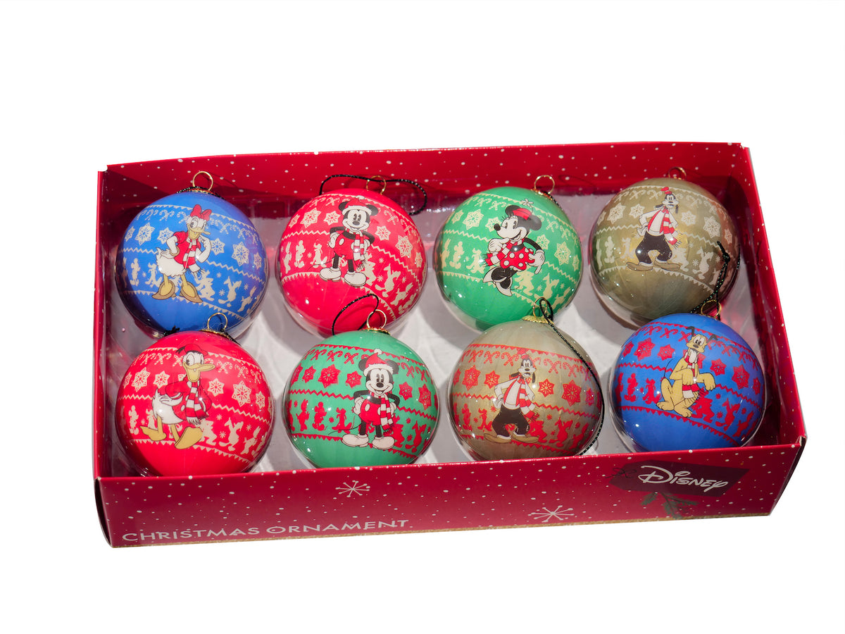 Disney Mickey Mouse & Friends Christmas Baubles - Box of 8