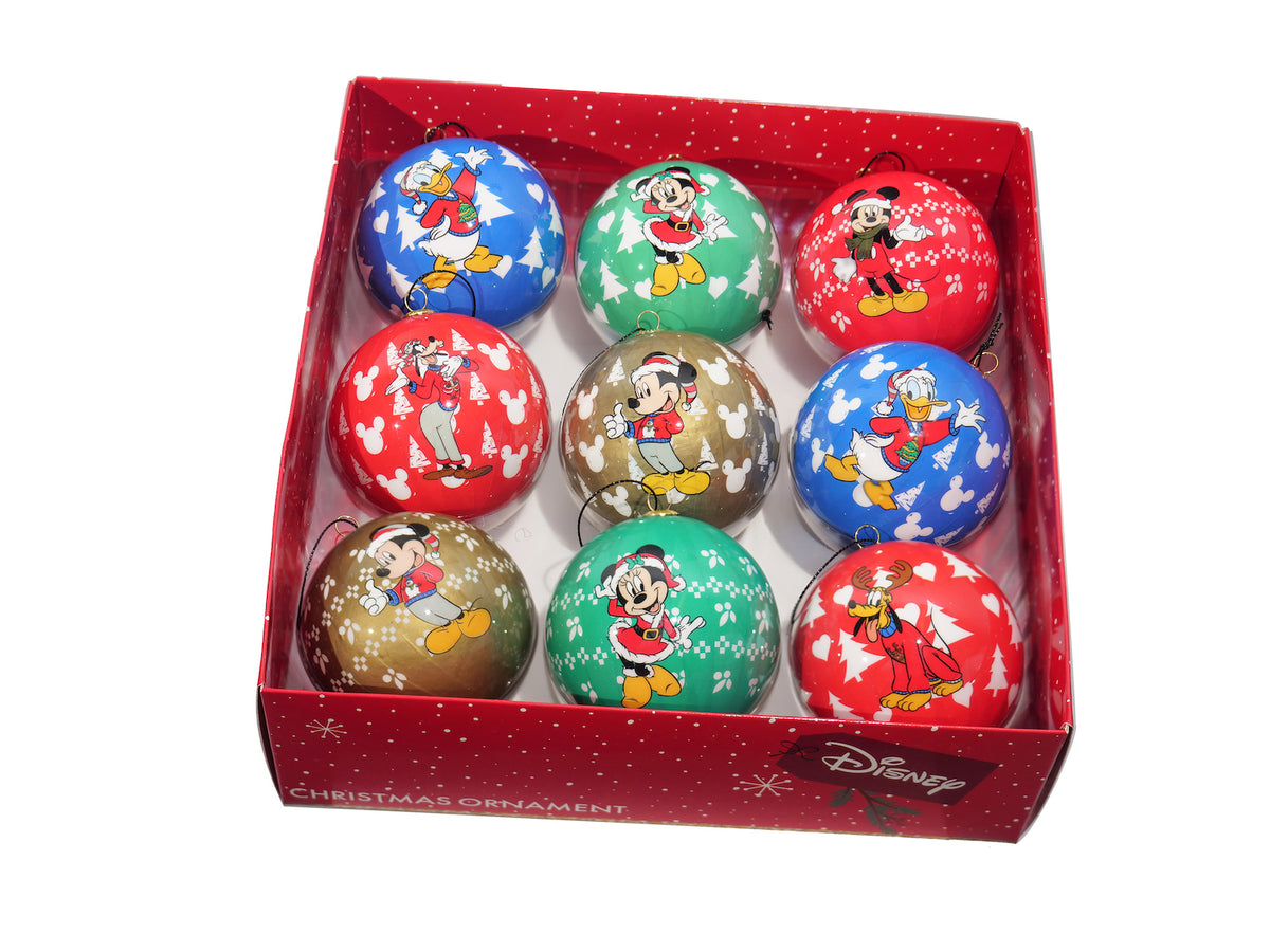 Disney's Mickey Mouse & Friends Christmas Baubles - Box of 9