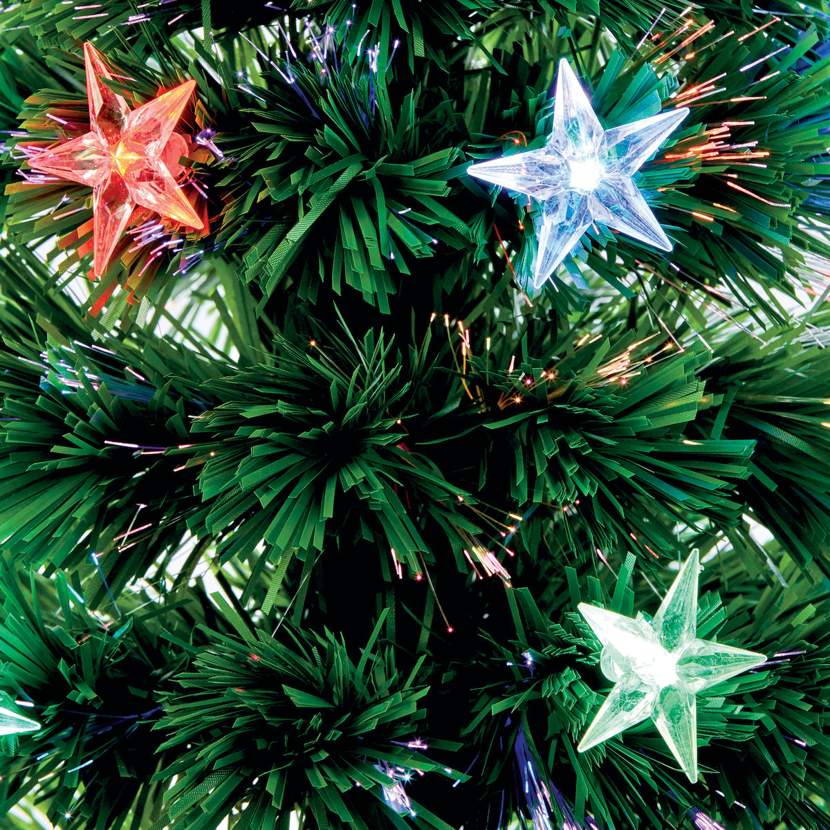 Fibre Optic Star Tree with Red, Blue & Green LEDs – Southwood Christmas ...