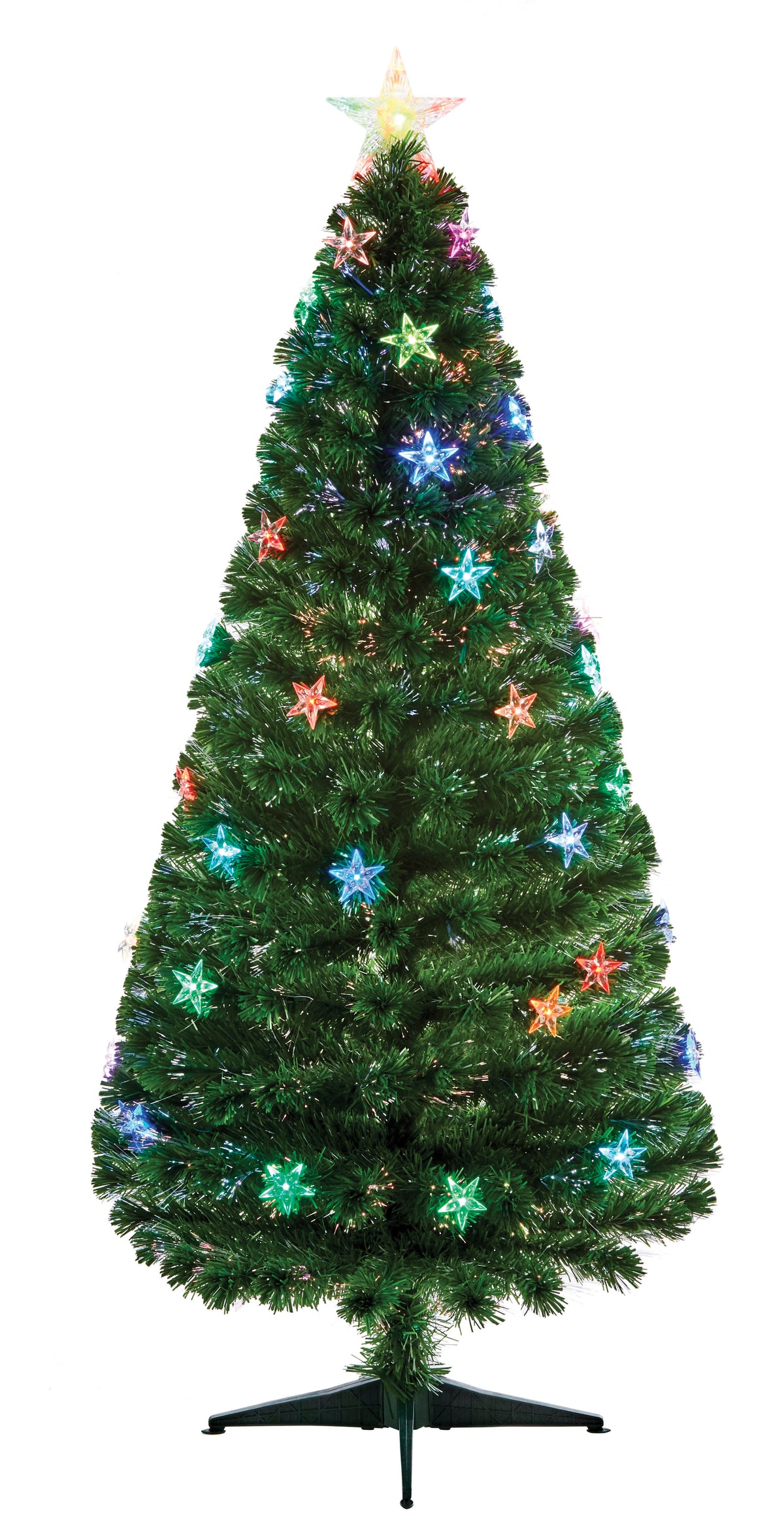 Fibre Optic Star Tree with Red, Blue & Green LEDs