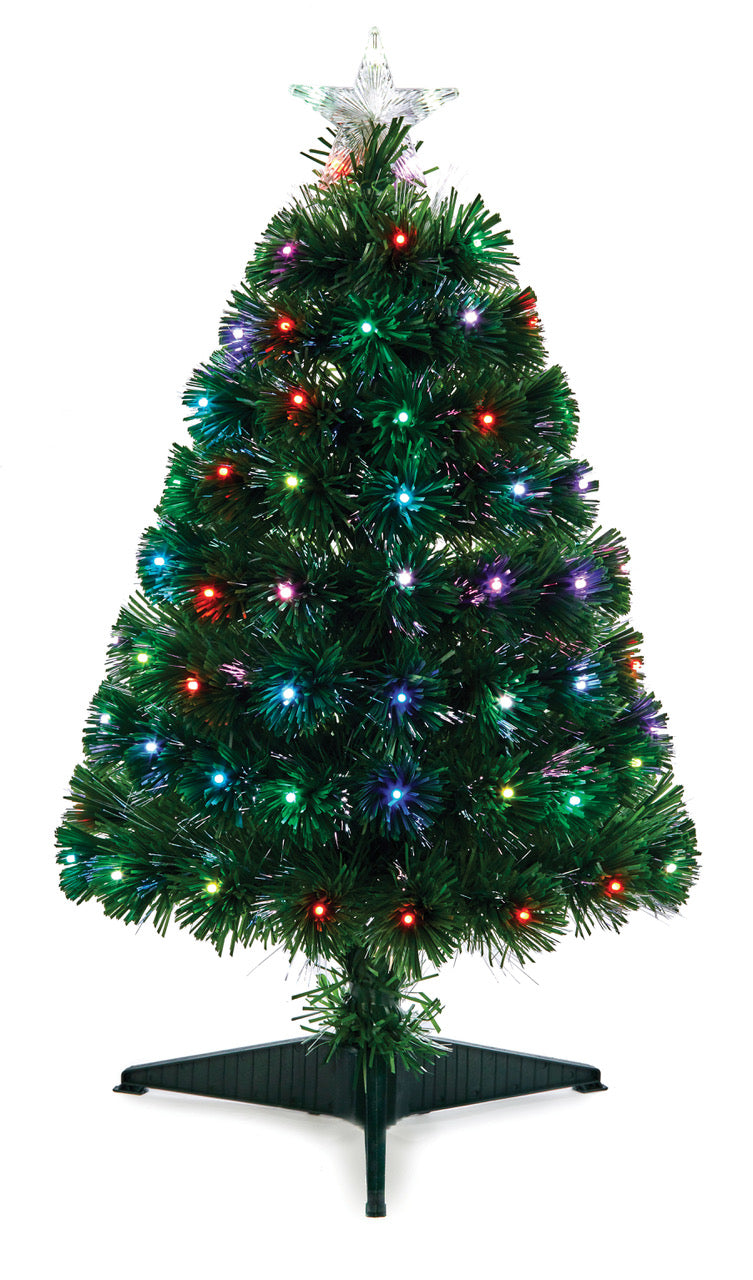 Fibre Optic Christmas Tree with Multi Coloured Colour Changing LEDs