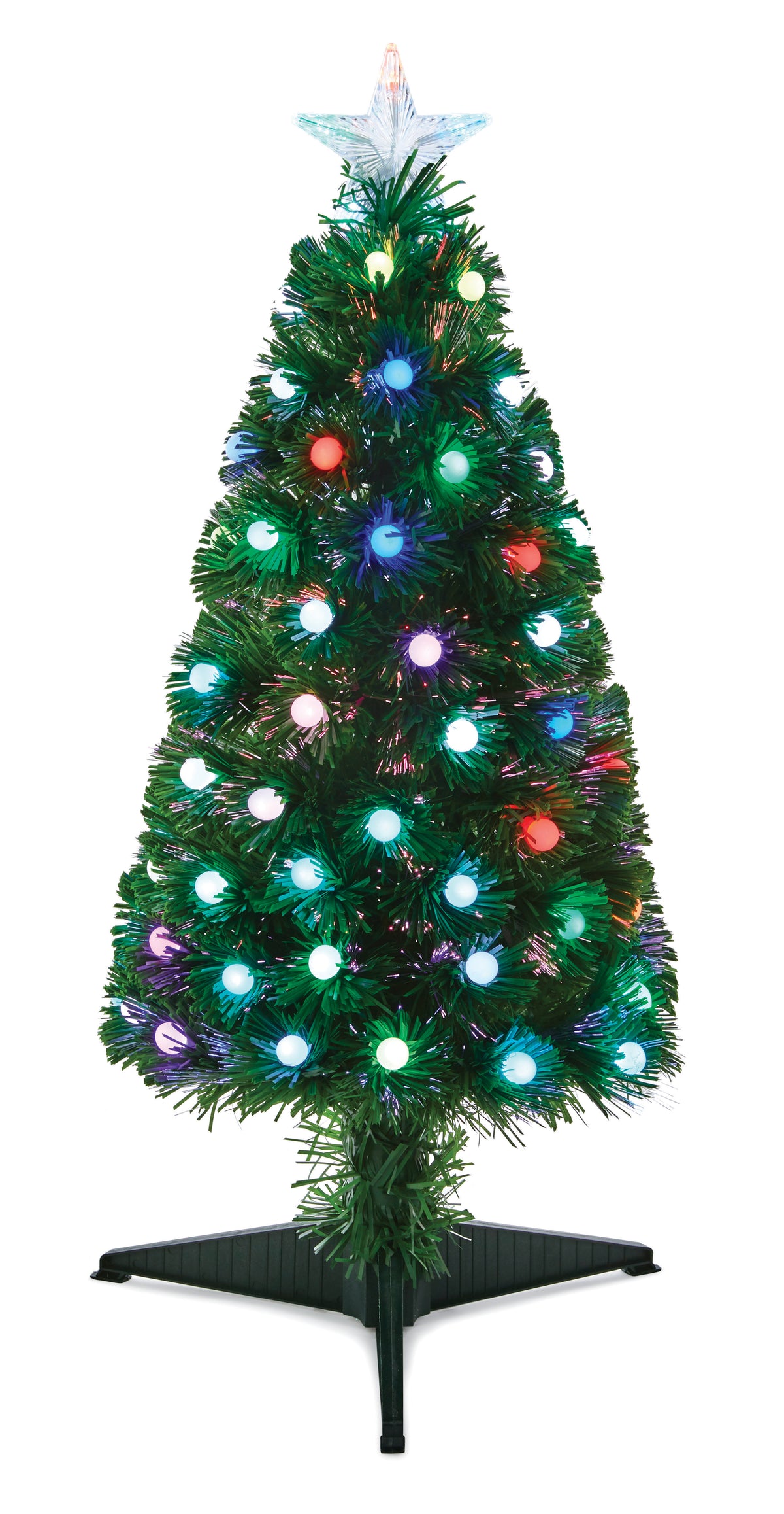 Fibre Optic Tree with Multi Coloured Colour Changing LEDs Small Balls