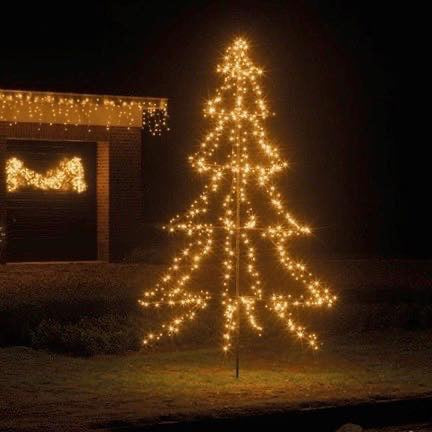 Kaemingk - 3m LED Light Up Outdoor Christmas Tree - 600 LEDs ...