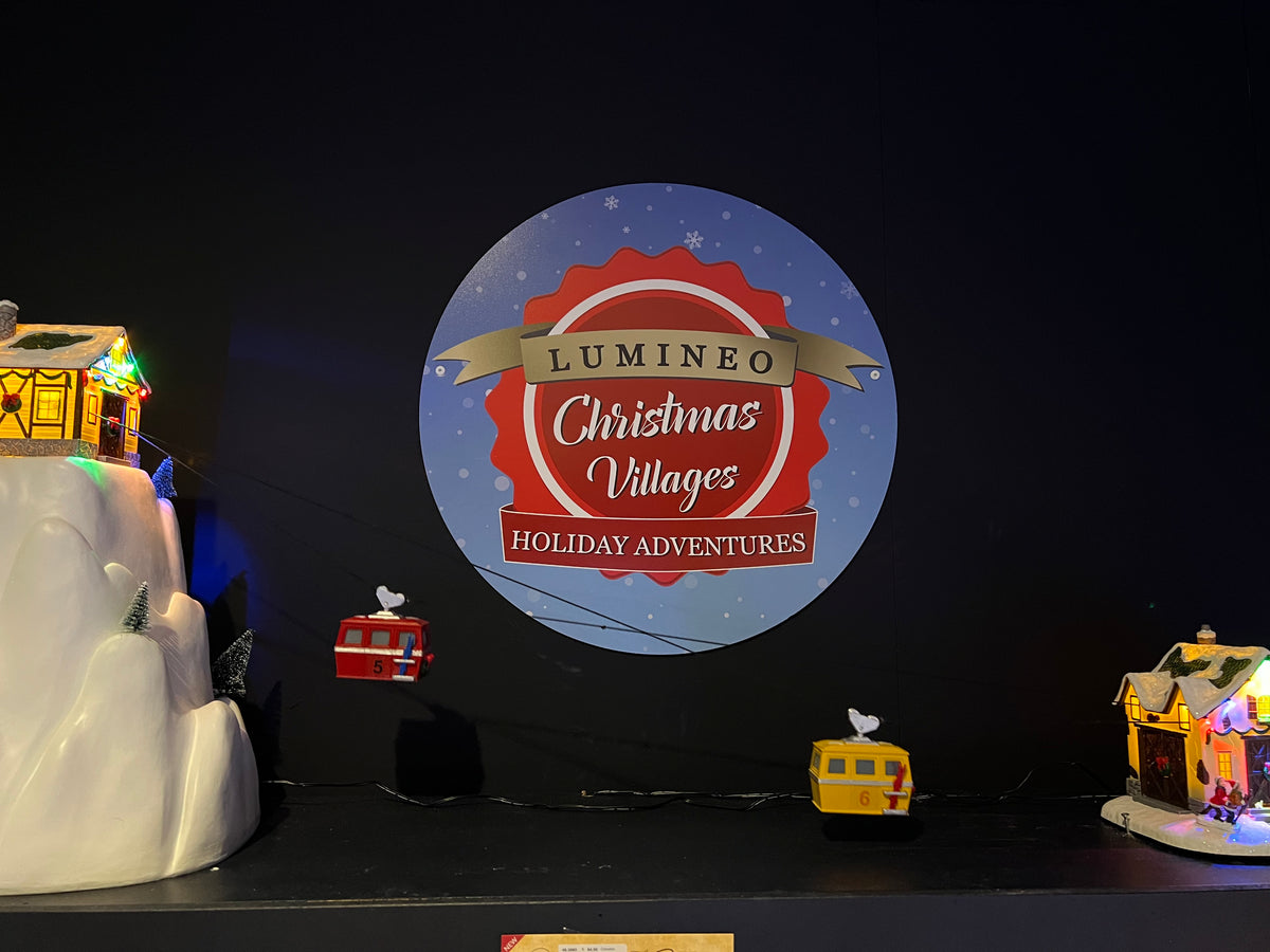Christmas Village Light-Up Animated Cable Car Lift