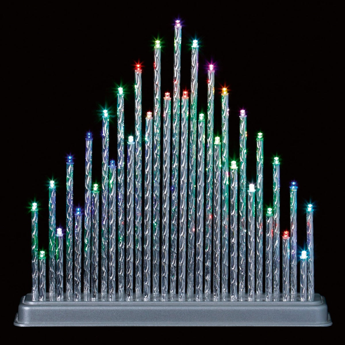 Metallic Candle-bridge with Colour Changing LEDs - 34cm