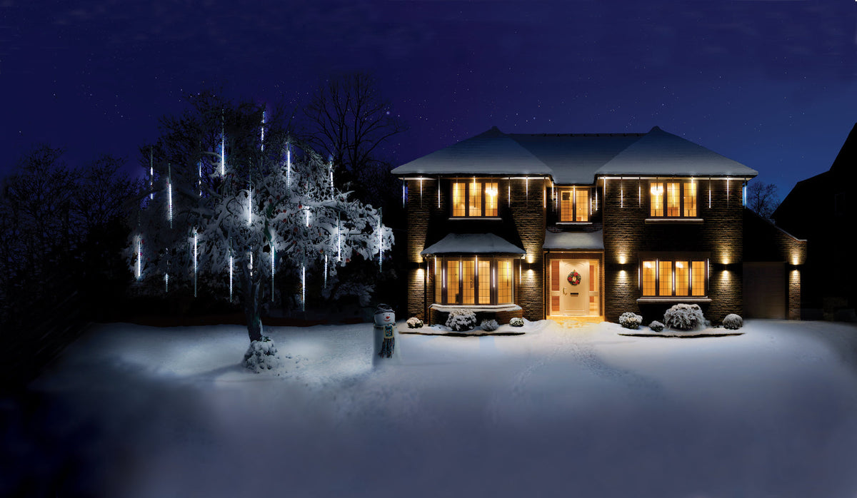 Premier Cold/Cool White LED Digital Snowing Shower Lights - Set of 15 50cm with 450 LEDs