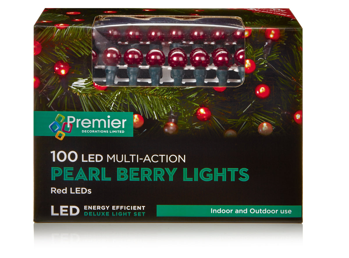 Premier Multi Action Pearl Berry 100 LED Lights