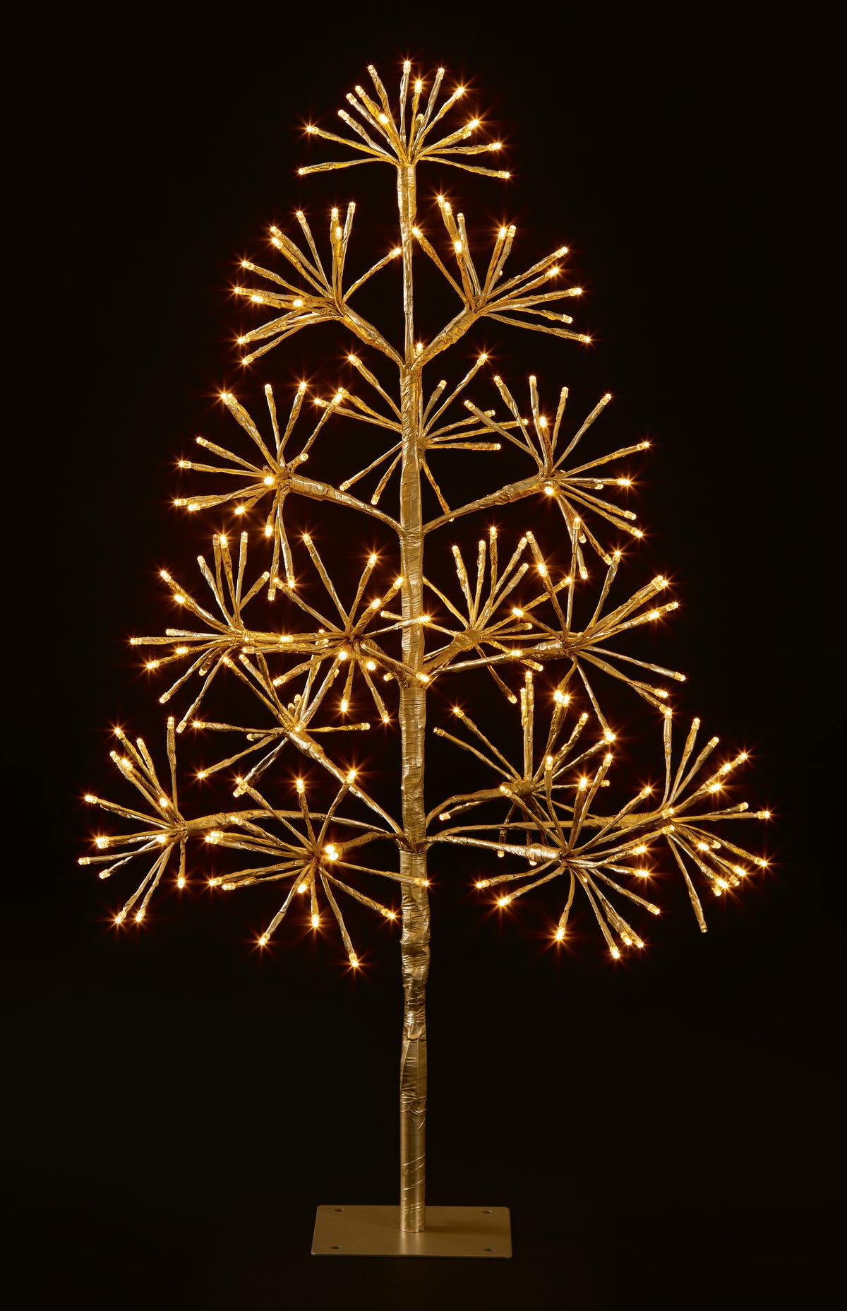 Warm White LED Starburst Tree with Twinkling Lights