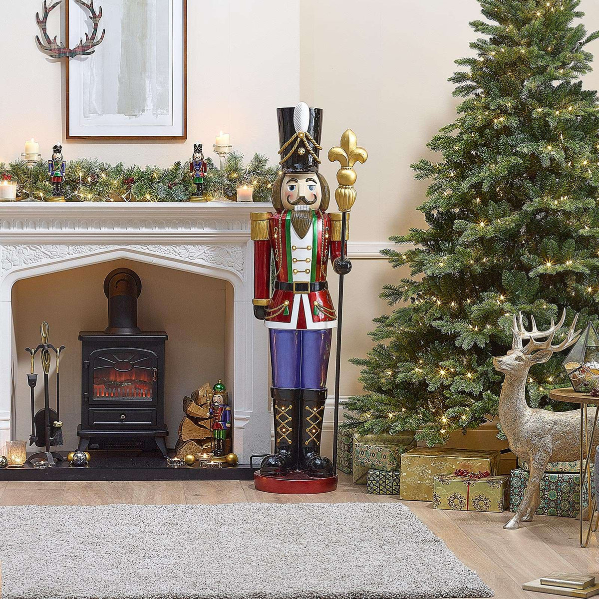 Christian the Giant 5.2ft Nutcracker Light Up LED - Indoor Outdoor