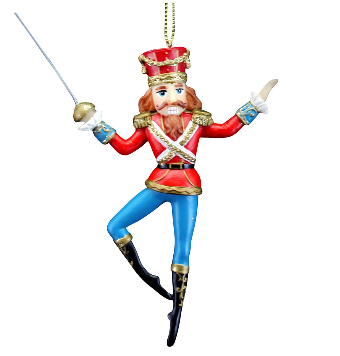 Gisela Graham - Hanging Nutcracker Christmas Tree Decoration / Bauble