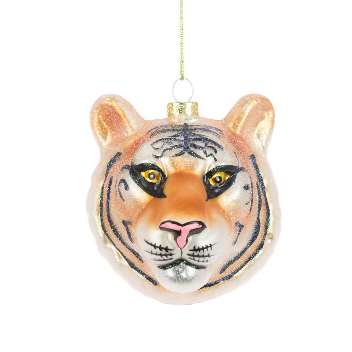 Glass Animal Head Hanging Christmas Bauble