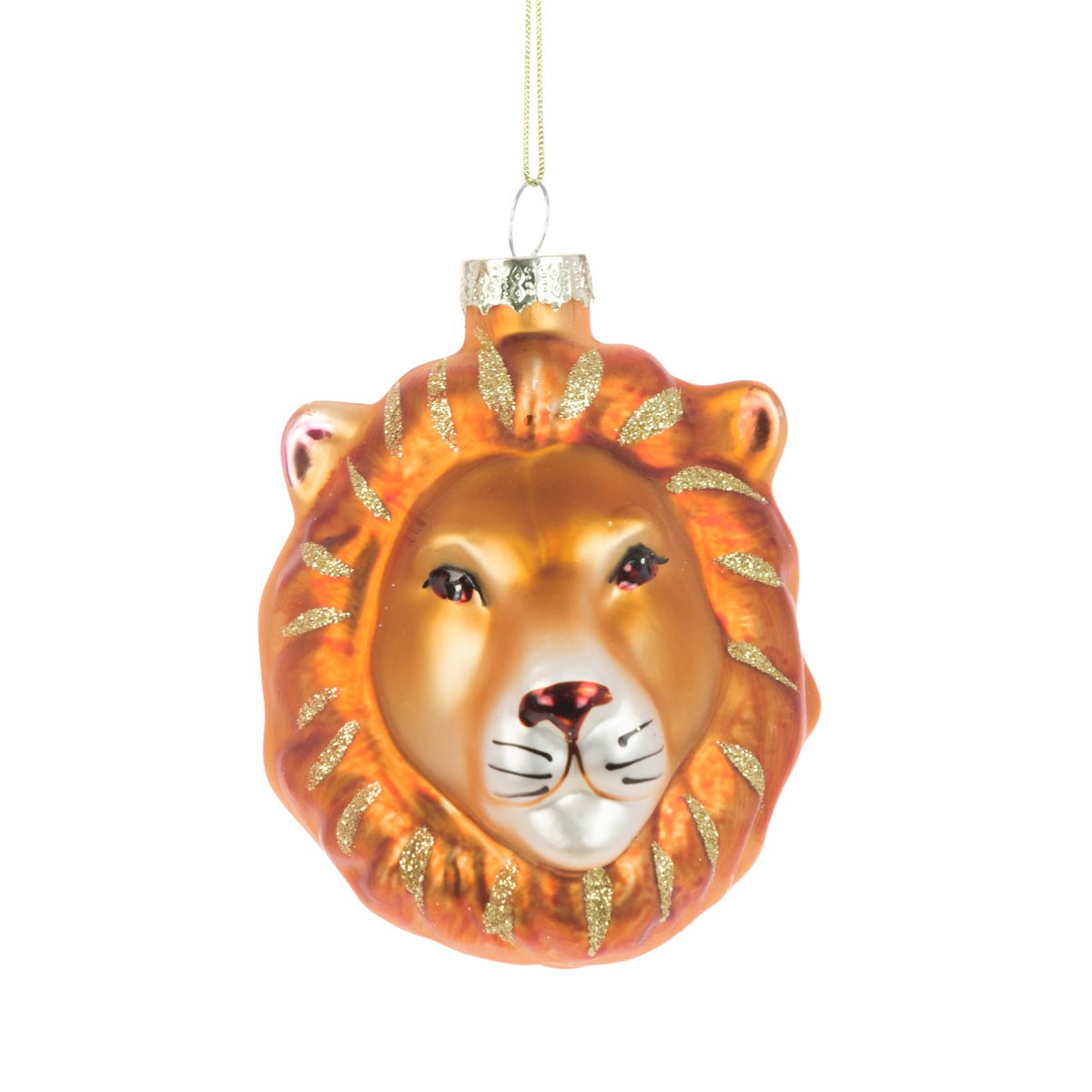 Glass Animal Head Hanging Christmas Bauble