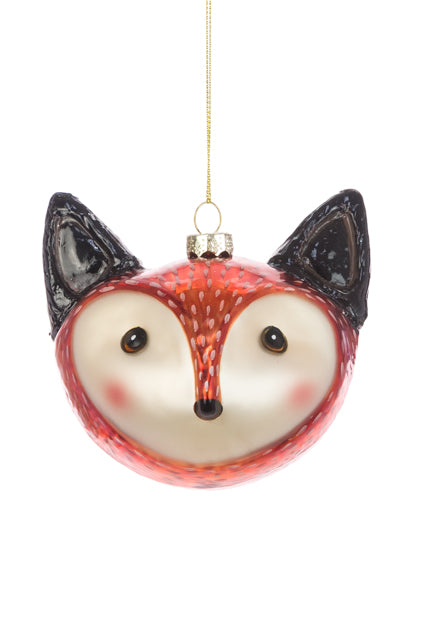 Glass Fox Head 10cm