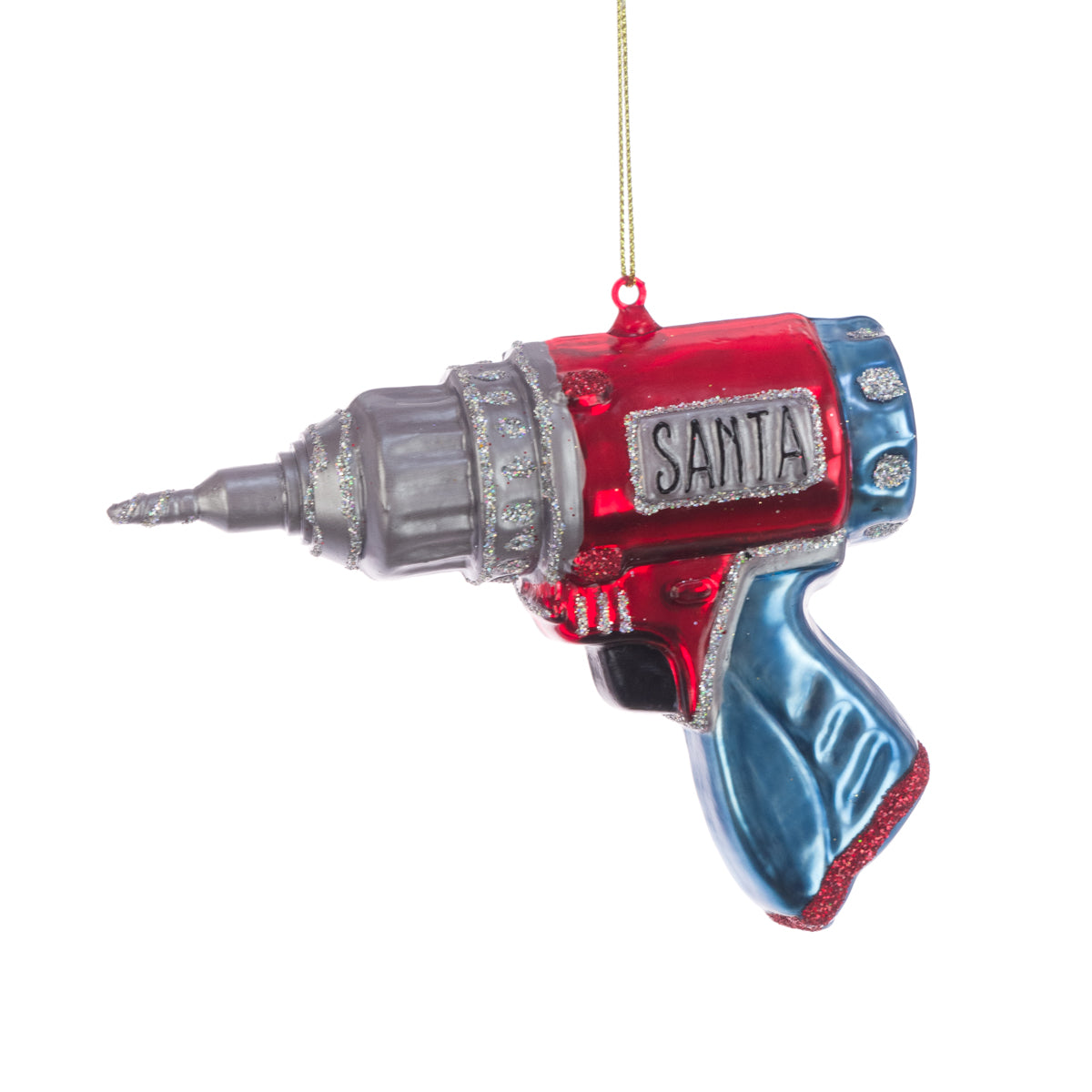 Glass Santa Electric Drill Hanging Decoration