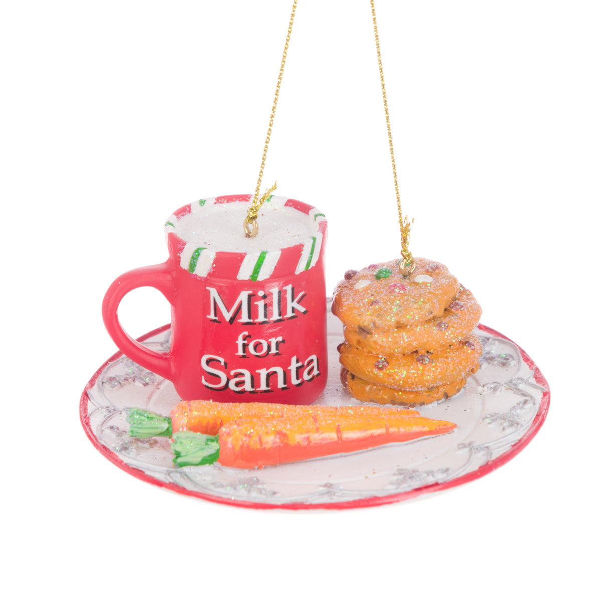 Santa Plate Hanging Christmas Tree Bauble Decoration