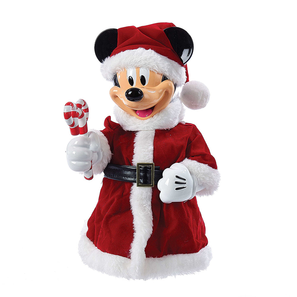 Disney Mickey Mouse Santa Tree-topper Table-piece with Bendable Arms & Candy Cane