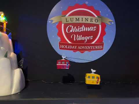 Christmas Village Light-Up Animated Cable Car Lift