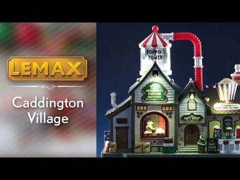 Lemax Bell's Gourmet Popcorn Factory- with Lights, Sound & Motion